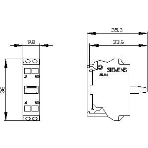 Siemens Contact module with 1NO, spring-type