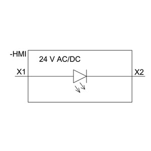 Siemens Integrated LED module, spring, red, 24VAC/DC