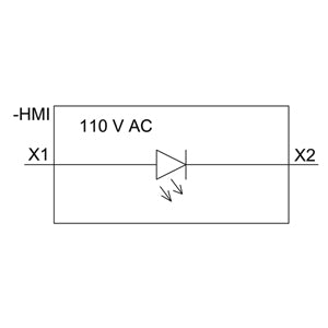 Siemens LED module, white, screw, LED 110VAC