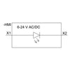Siemens LED module with integrated LED, spring, yellow, 6 - 24VAC/DC