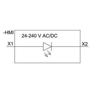 Siemens Integrated LED module, spring, white, 24-240VAC/DC