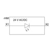 Siemens LED module, integrated, screw, blue, 24VDC/DC
