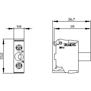 Siemens Sirius ACT LED module with integrated LED 230VAC, white