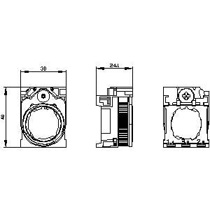 Siemens Holder, 3 modules, plastic