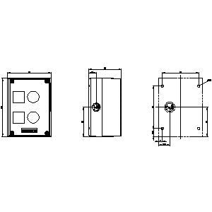 Siemens Enclosure for command devices, grey top, 22mm
