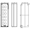 Siemens Enclosure for 22mm command devices, grey top, 6 hole