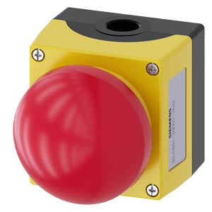 Siemens Enclosure, emergency stop palm p/button, red, 1NC+1NO