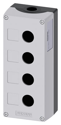 Siemens Enclosure for command devices, grey, 4 holes, 22 mm
