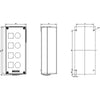 Siemens Enclosure for command devices, grey, 4 holes, 22 mm