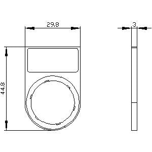 Siemens Label holder for 12.5 x 27mm labeling plate, black