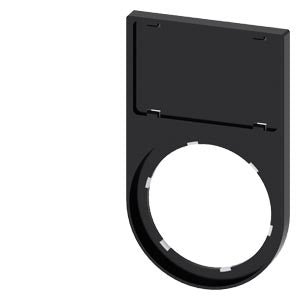 Siemens Label holder, flat, black frame, 17.5 x 27mm