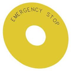Siemens Backing plate for emergency stop p/button, yellow