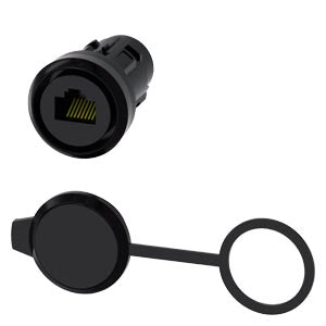 Siemens RJ45 Connection, plastic, black, 22mm