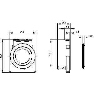 Siemens Adapter for installation of actuators and signaling units, 22 mm