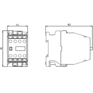 Siemens Contactor relay, screw, 4NO + 4NC, 110VAC, 50/60Hz