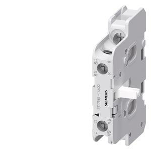 Siemens Auxiliary contact block, 2 contact, snap-on, 3TF6, 1NC + 1NO