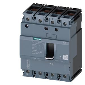 Siemens Sentron Molded case circuit breaker, 4-pole, Din rail, 25kA, 100A