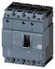 Siemens Circuit breaker, 3VA1 IEC frame, 4-pole, 25kA @ 415V