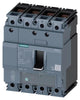 Siemens Sentron Molded case circuit breaker, Din rail, 4-pole, 125A, 25kA