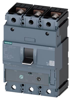 Siemens circuit breaker 3VA1 IEC Frame 250 breaking capacity class H Icu=70 kA @ 415 V 3-pole