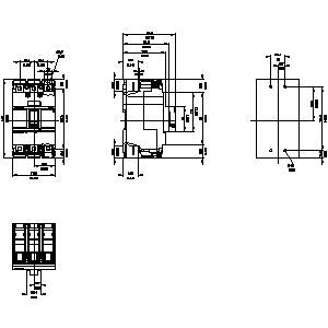 Siemens Circuit breaker, 3-pole, 65kA @ 480V, 100A