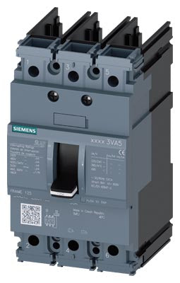 Siemens Circuit breaker, 3VA5 UL, 3-pole, class H, 65kA @ 480V