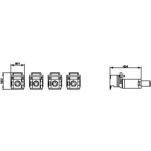 Siemens Box terminal, 4 unit accessory for 3VA1 100/160