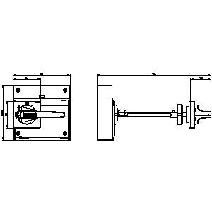 Siemens Door mounted rotary operator with door interlocking