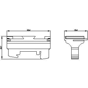 Siemens Din rail adapter for T connector accessory