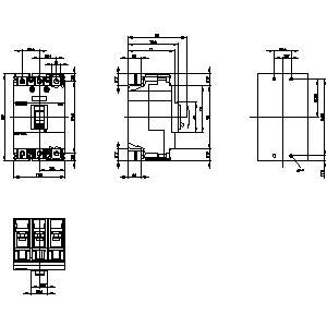 Siemens MCCB, frame size 100, 3-pole, 63A, 16kA