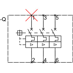 Siemens MCCB, frame size 100, 3-pole, 63A, 16kA