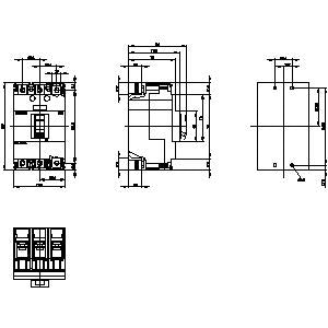 Siemens MCCB, frame size 100, 3-pole, 100A, 16kA