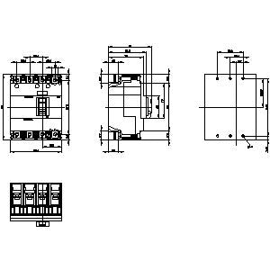 Siemens MCCB, frame size 100, 4-pole, 100A, 16kA