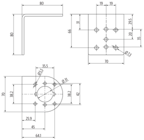 Murr Modlight70 Adapter for wall mounting