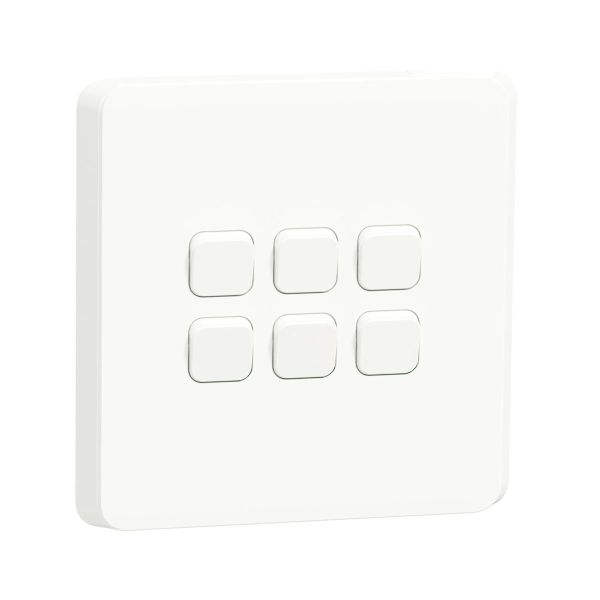 Schneider XW Blank plate, 6-lever, 4x4 Schneider Electric