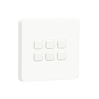 Schneider Iconic Cover frame, white, 6-lever, 4 x 4 Schneider Electric
