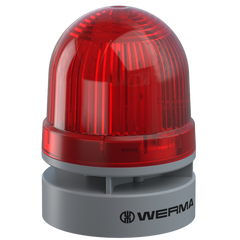 Werma Mini Twinlight combi, red, 95dB, 24VAC/DC, 62 x 85mm