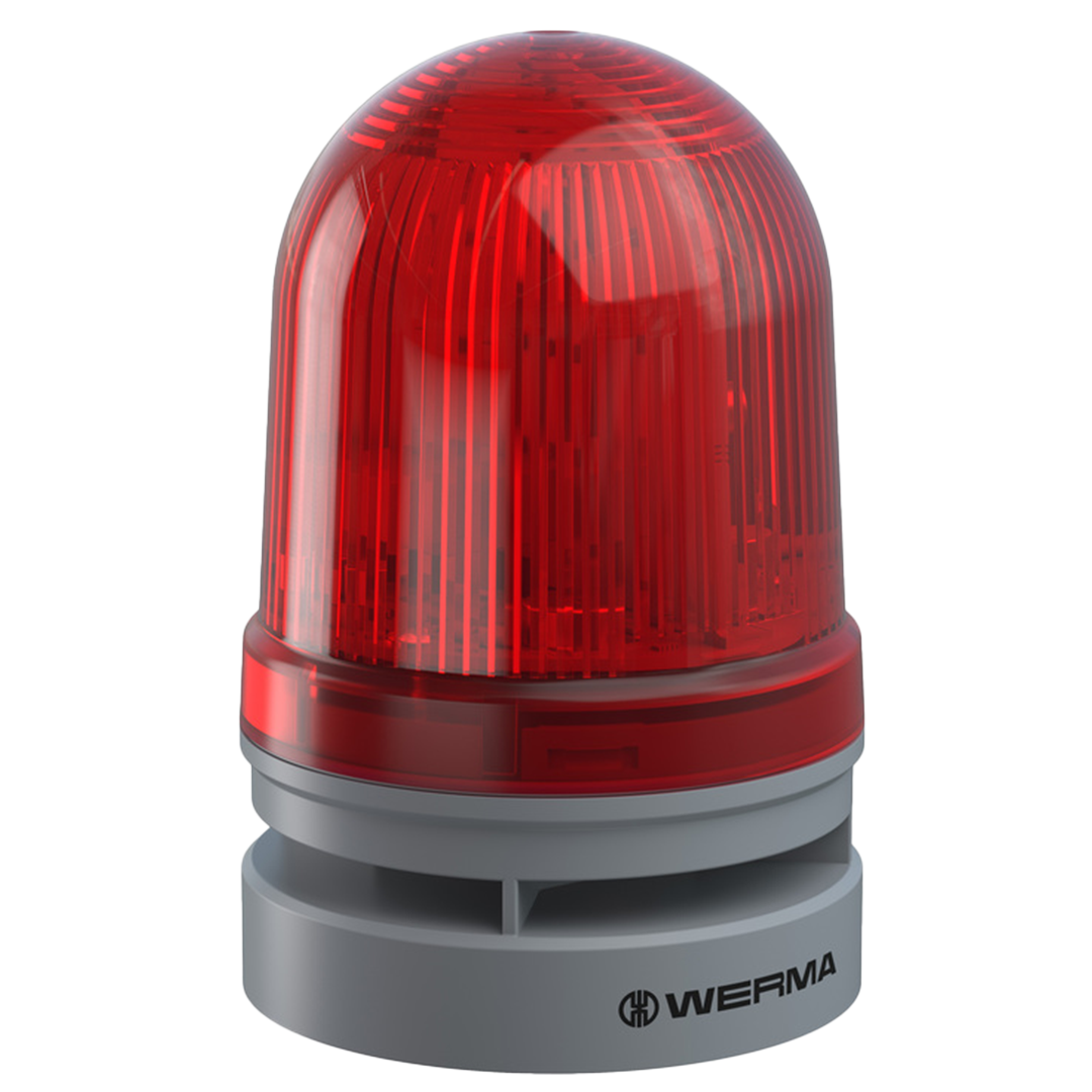 Werma Midi Twinlight combi, red, 12/24VAC/DC, 85 x 130mm