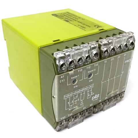 Pilz Safety relay, dual channel, automatic/manual reset, 24VDC