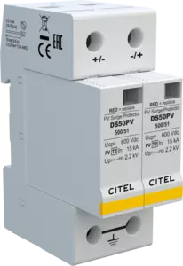 Citel DS50PV-500/51 SPD, type 2, PV, plug-in, 500VDC, 15kA