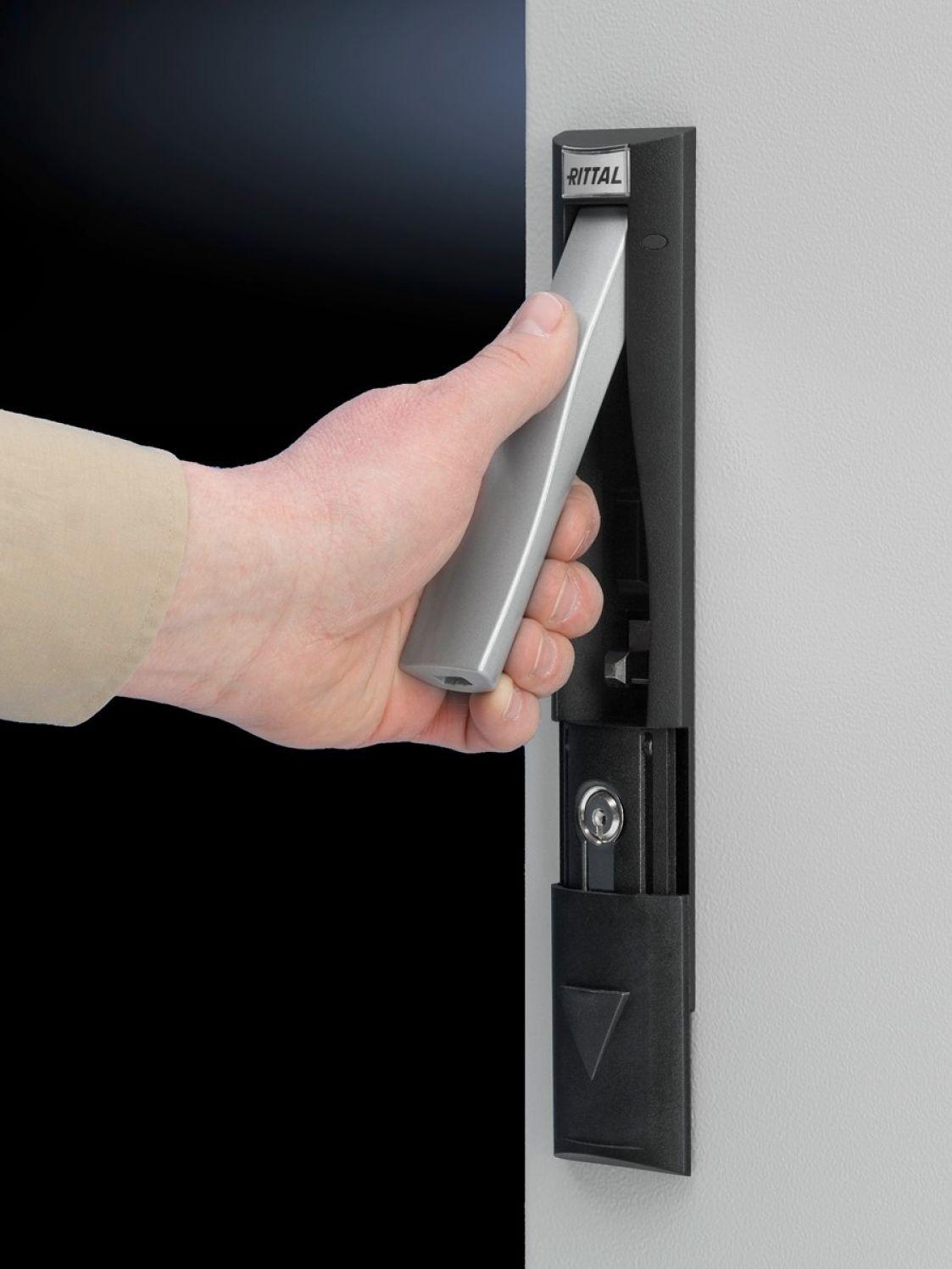 Rittal CM Folding lever handle, for CM, with lock insert E1