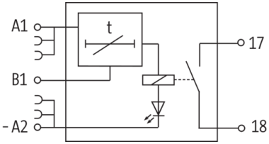 Murr Miro 6.2 Timer off-delay, (max)0.1-10 seconds, screw