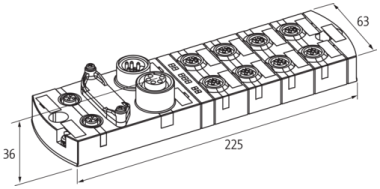 Murr Compact module, ethercat, DI8 DO8, 2A