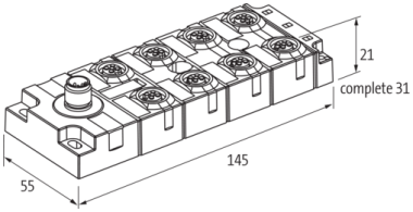 Murr Compact module, IO-link hub, galvanic separation
