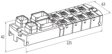 Murr Compact module, metal, DI8 DI8, push-pull, 12A