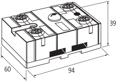 Murr I/O Module, y-wiring, 4 digital inputs, 4x M12, 0.2A