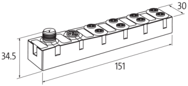 Murr CUBE67 I/O Extension module, DIO8 - 0.5 A (E) - 8× M8