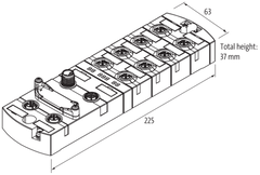 Xelity PROFINET managed switch 10x 10/100BT IP67 M12L 4P