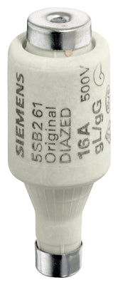 Siemens DIAZED fuse link 500 V for cable and line protection gG, Size DII, E27, 6A