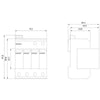 Siemens Surge protector, Din rail mount, 1-phase, 40kA